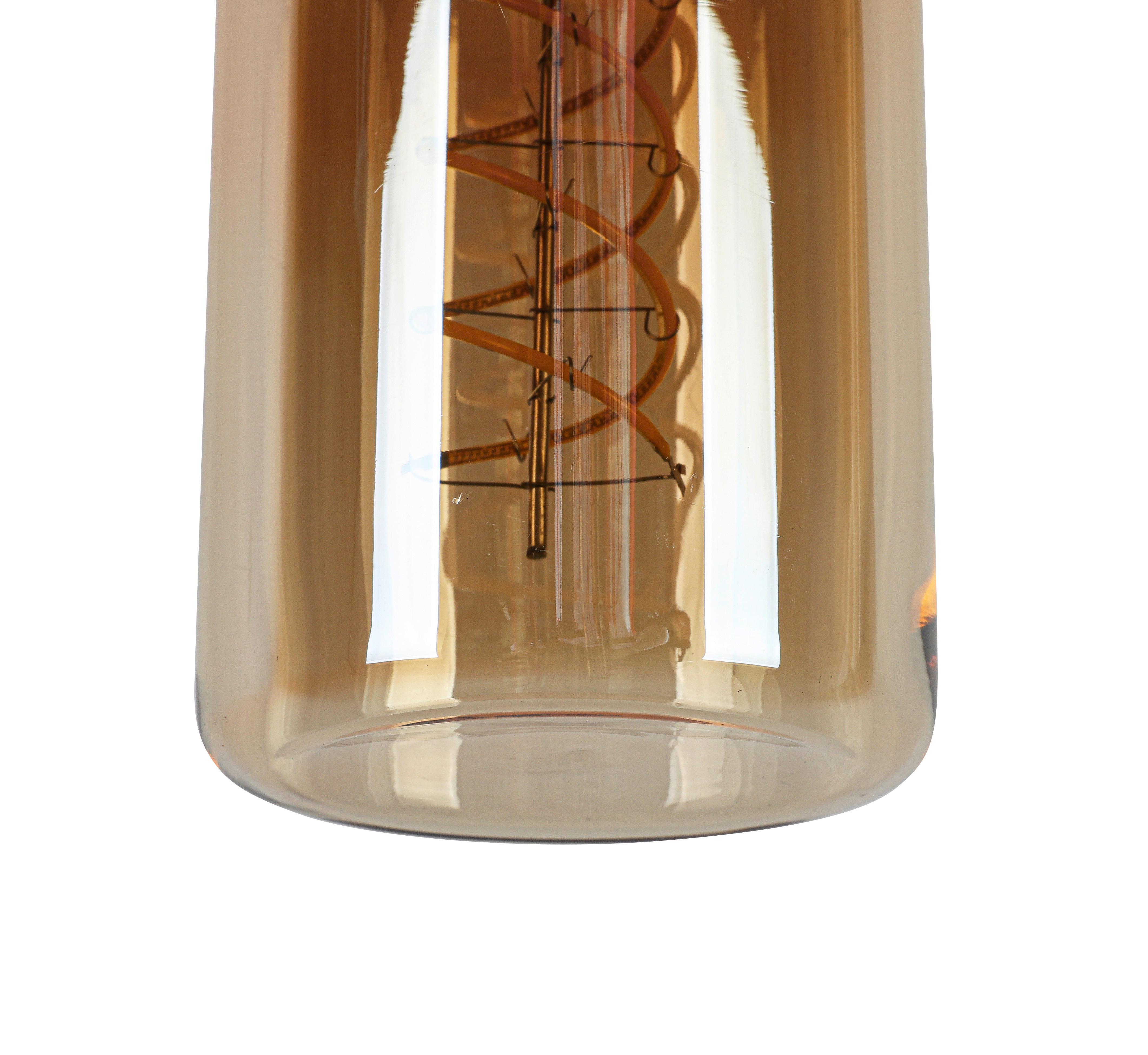 LED-LJUSKÄLLA FLASCHE - bärnstensfärgad, Romantik / Lanthus, metall/glas (7,5/27,5cm) - Mömax