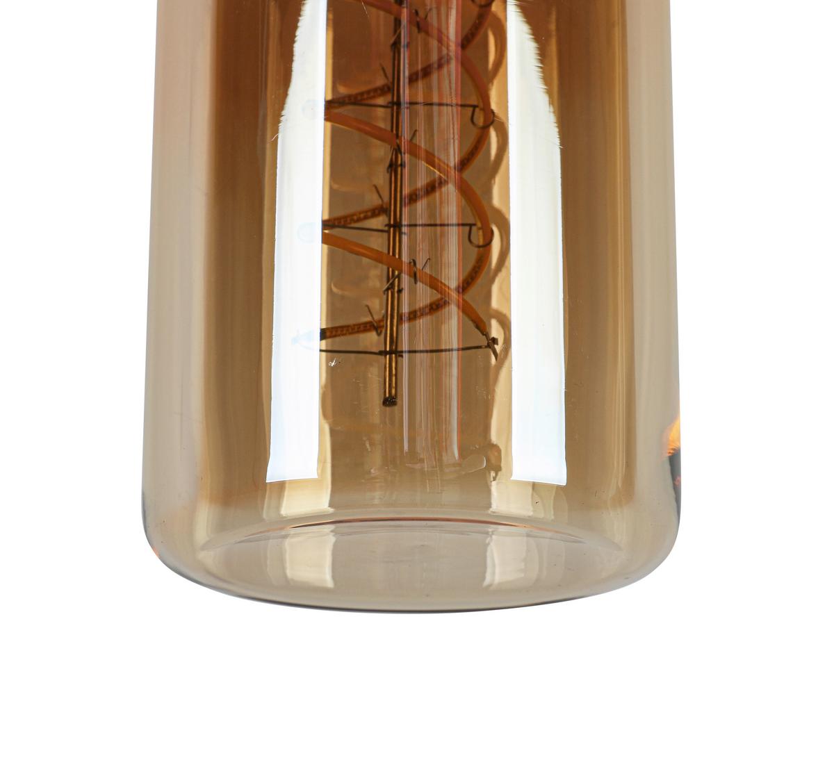 LED-Leuchtmittel Flasche Bernsteinfarben max. 4 Watt - Bernsteinfarben, Romantik / Landhaus, Glas/Metall (7,5/27,5cm) - Mömax