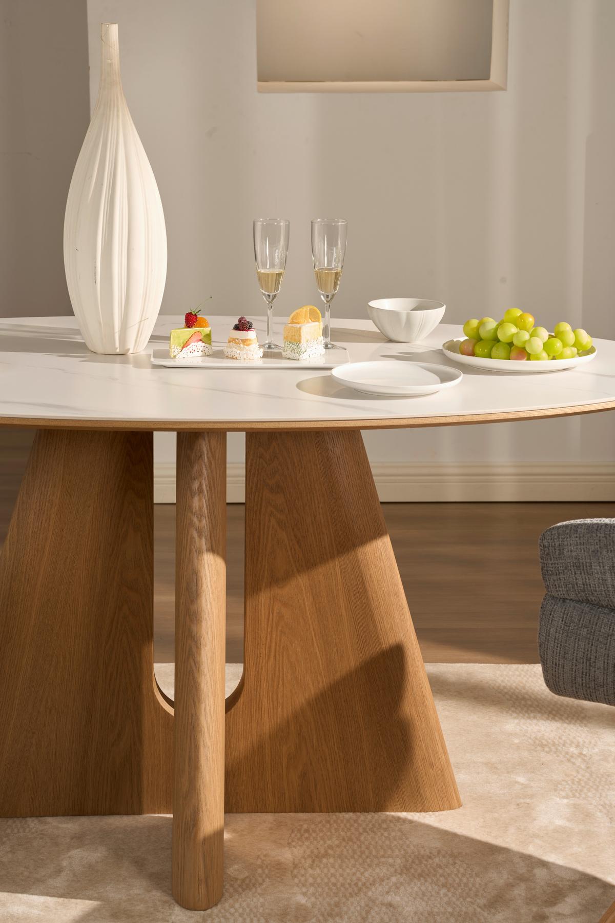 Jedilna Miza Otis, Barva Hrasta, Bela, 160x90 - barve hrasta/bela, Moderno, kamen/leseni material (160/90/75cm) - Livetastic
