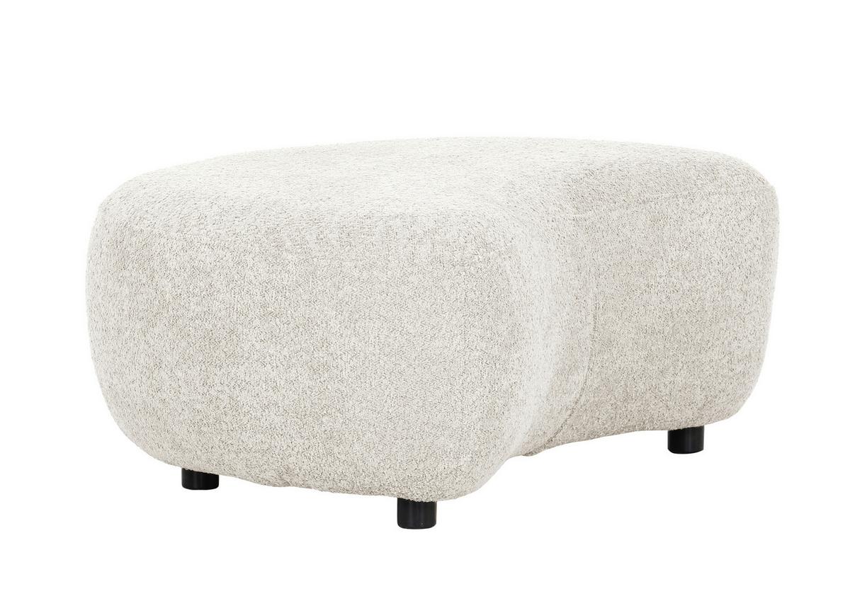 Hocker Leonas in Beige - Beige/Schwarz, MODERN, Kunststoff/Textil (102/42/66cm) - Premium Living