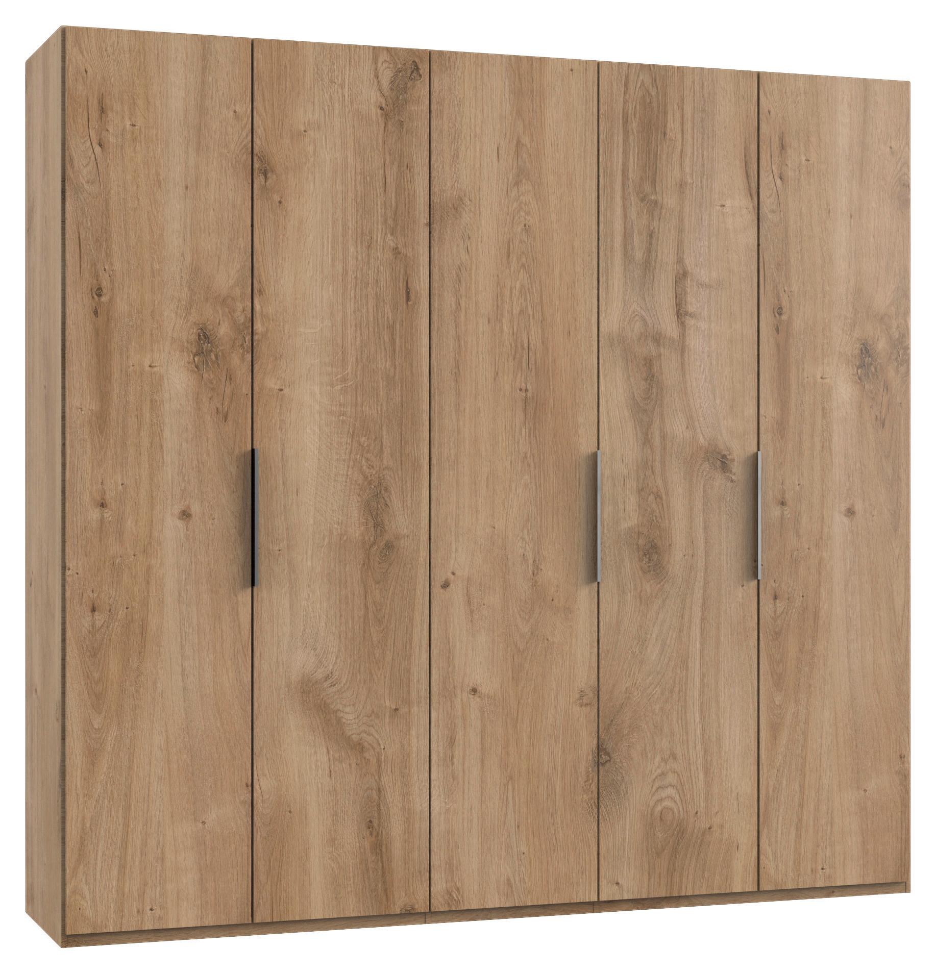 Drehtürenschrank Level 36A ca. 250x236x58 cm Eiche Dekor - Chromfarben/Eichefarben, MODERN, Holzwerkstoff (250/236/58cm) - MID.YOU