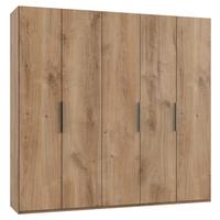 Drehtürenschrank Level 36A ca. 250x236x58 cm Eiche Dekor - Chromfarben/Eichefarben, MODERN, Holzwerkstoff (250/236/58cm) - MID.YOU
