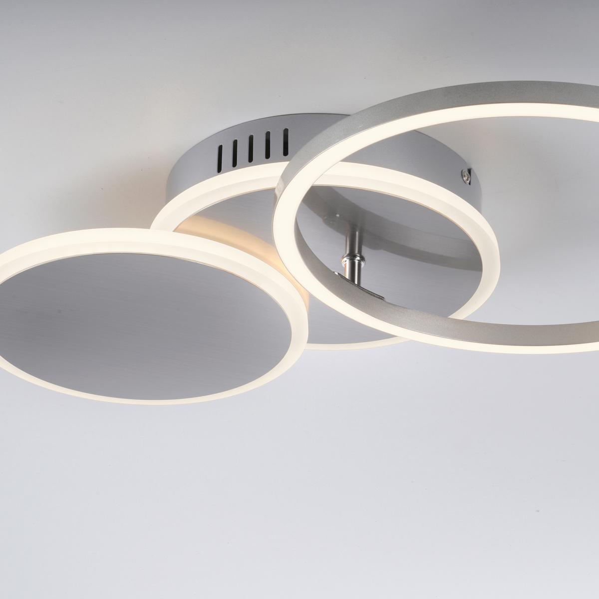 LED-Deckenleuchte Sevent in Silberfarben max. 25,5 Watt - Kunststoff/Metall (50/33,4/8,2cm)