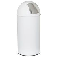 Koš Za Smeti Push, 35 L, Bela - črna/bela, Basics, kovina/umetna masa (30/66/30cm) - MID.YOU