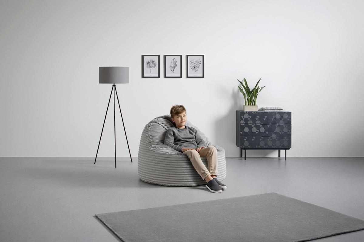 Fotoliu puf VERRETO - gri deschis, Modern, textil (105/80/105cm) - Mömax