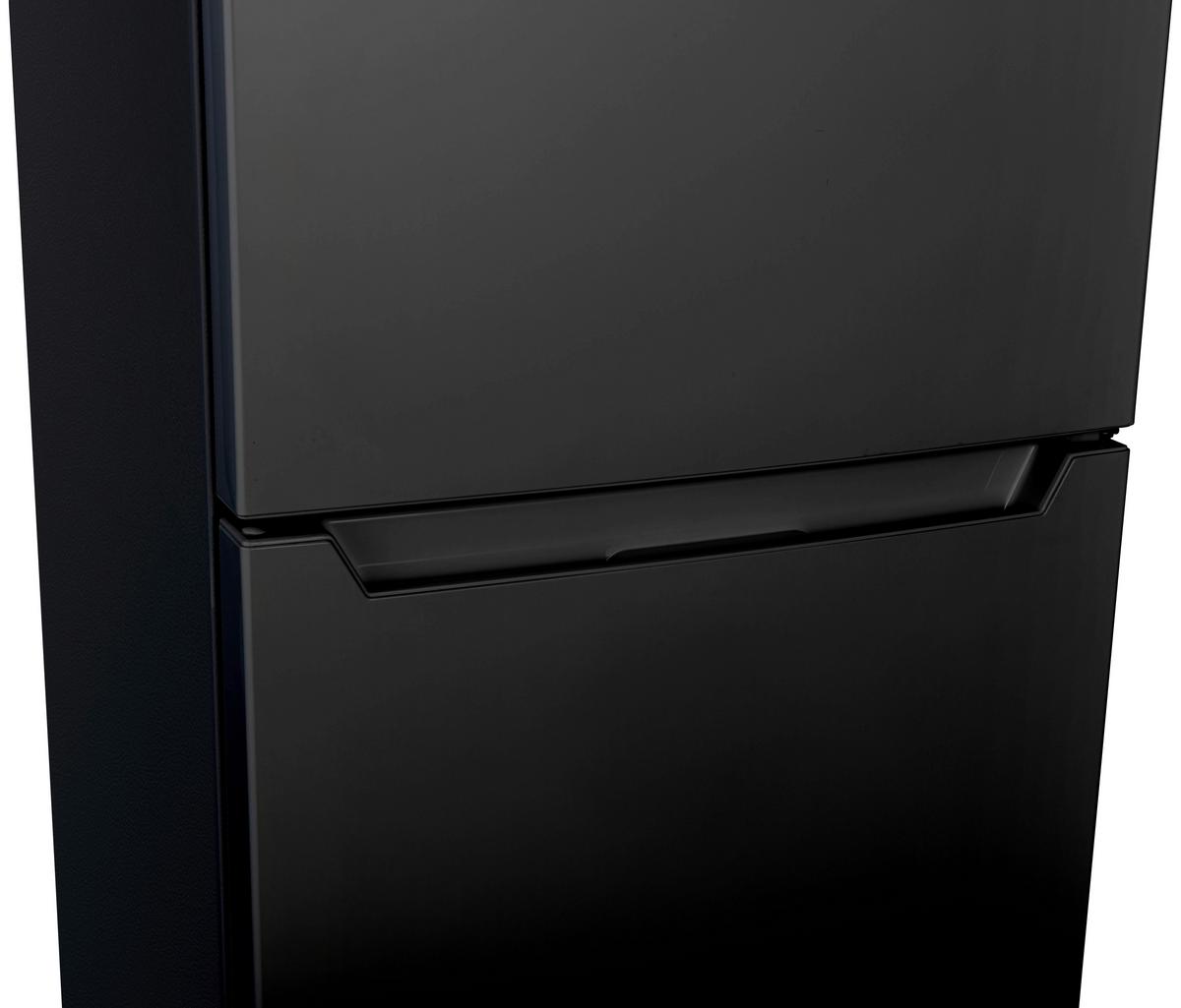 Kühl-Gefrier-Kombination Respekta Gotland Schwarz - Schwarz, Basics, Glas/Kunststoff (54/176/55cm) - Respekta