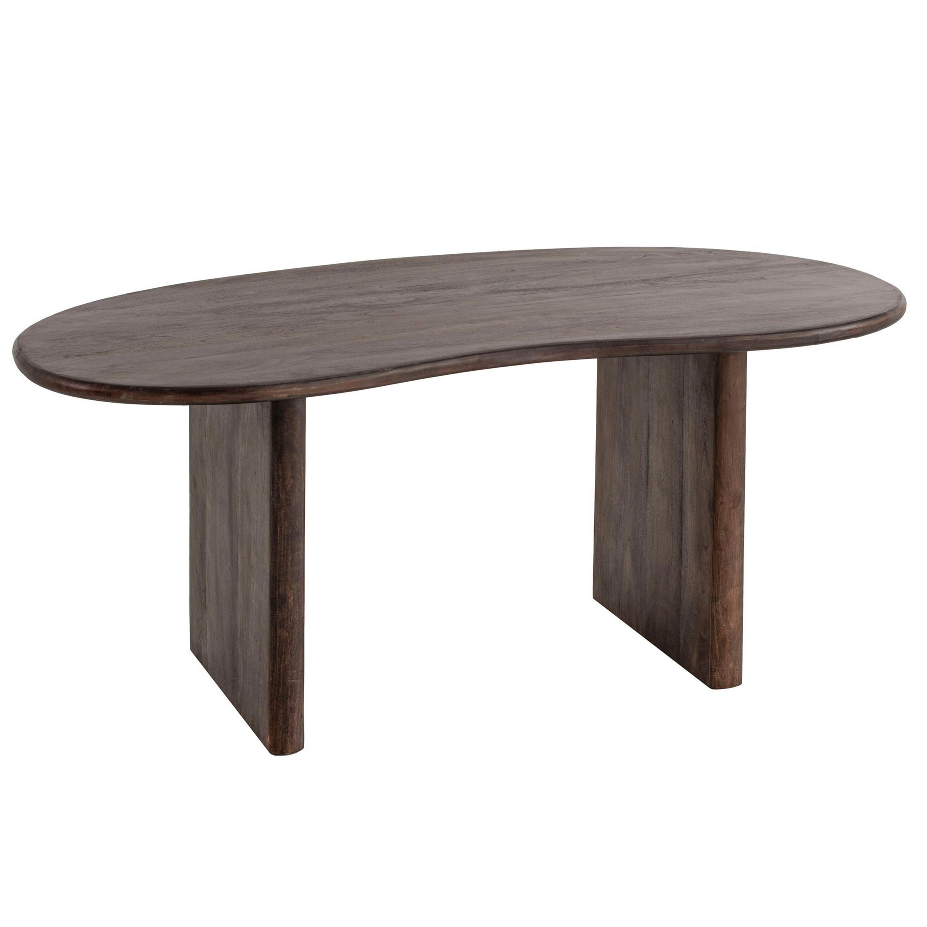 Schreibtisch WL7.230 Dunkelbraun Echtholz - Dunkelbraun, Design, Holz (180/90/75cm) - MID.YOU