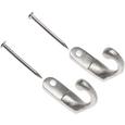 Raffhaken Piccolo in Edelstahl, 2er Pack - Edelstahlfarben, Metall (2.5/2.9cm) - MÖMAX modern living