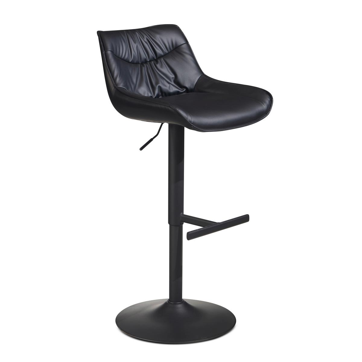 Barski Stol Wl7.005 - črna, Design, kovina/tekstil (45/106/55cm) - MID.YOU