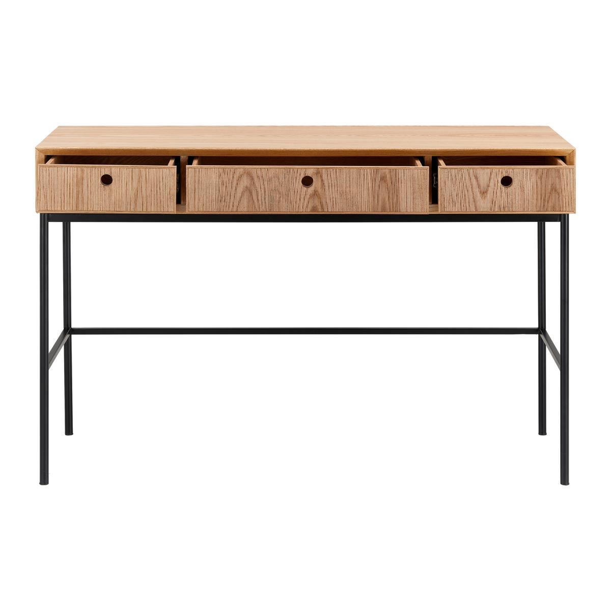 Konsolentisch Holz "Milano", ca. 120x40 cm, Esche - Eschefarben, MODERN, Holz/Metall (120/40/77cm) - Bessagi Home