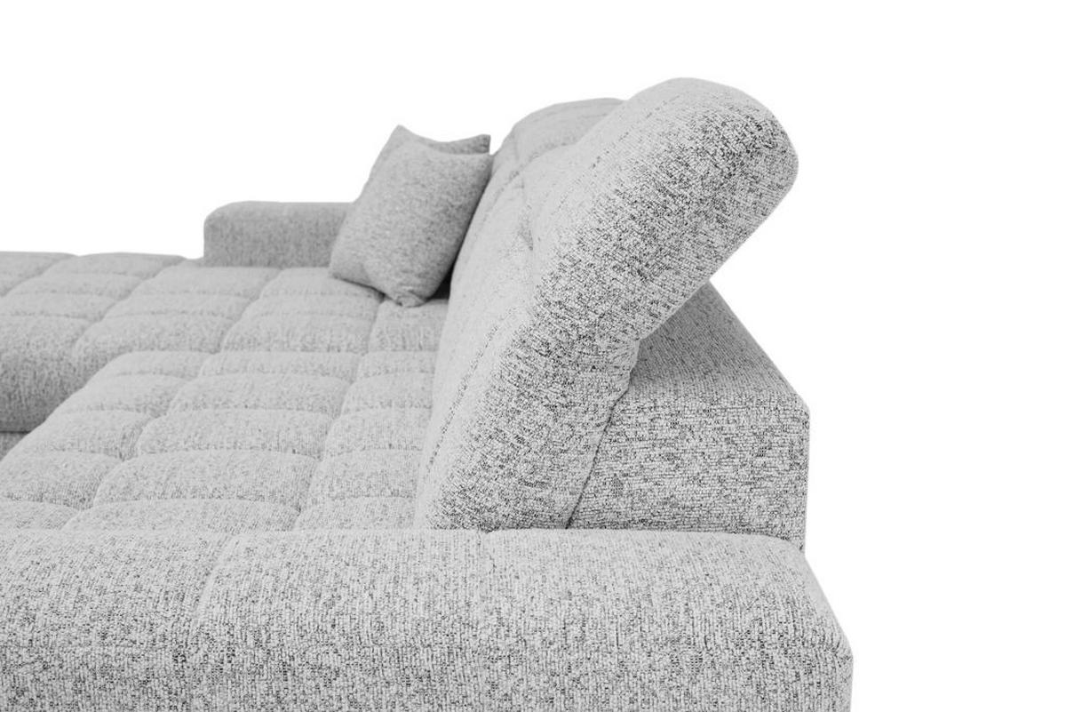 Kutna Garnitura Santorini - siva/crna, Moderno, tekstil (193/291cm) - Premium Living