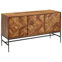 Komoda Wohnling, Pravi Les - črna/barve indijskega rožnega lesa, Design, kovina/les (123/70/45cm) - MID.YOU