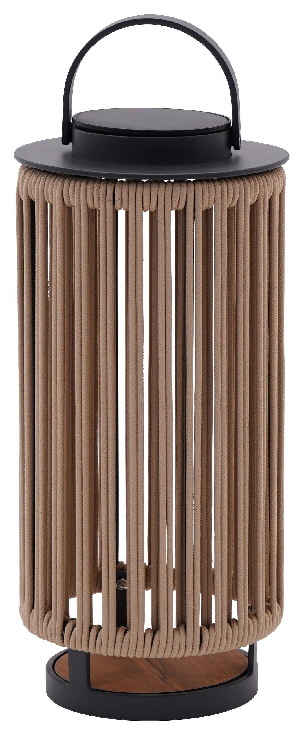 LAMPA SOLARNA LUMIN -EXKLUSIV- - kolor naturalny/ciemnoszary, Design, tworzywo sztuczne/metal (21,5/45/21,5cm) - Ambia Garden