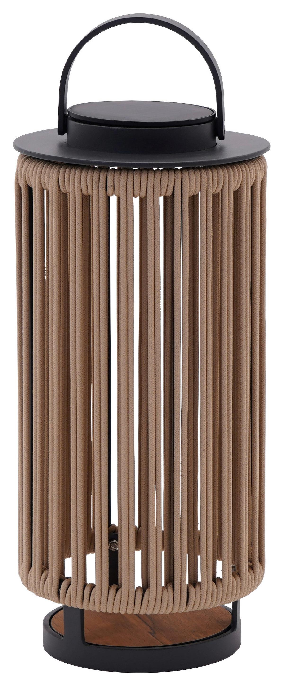 LAMPA SOLARNA LUMIN -EXKLUSIV- - kolor naturalny/ciemnoszary, Design, tworzywo sztuczne/metal (21,5/45/21,5cm) - Ambia Garden