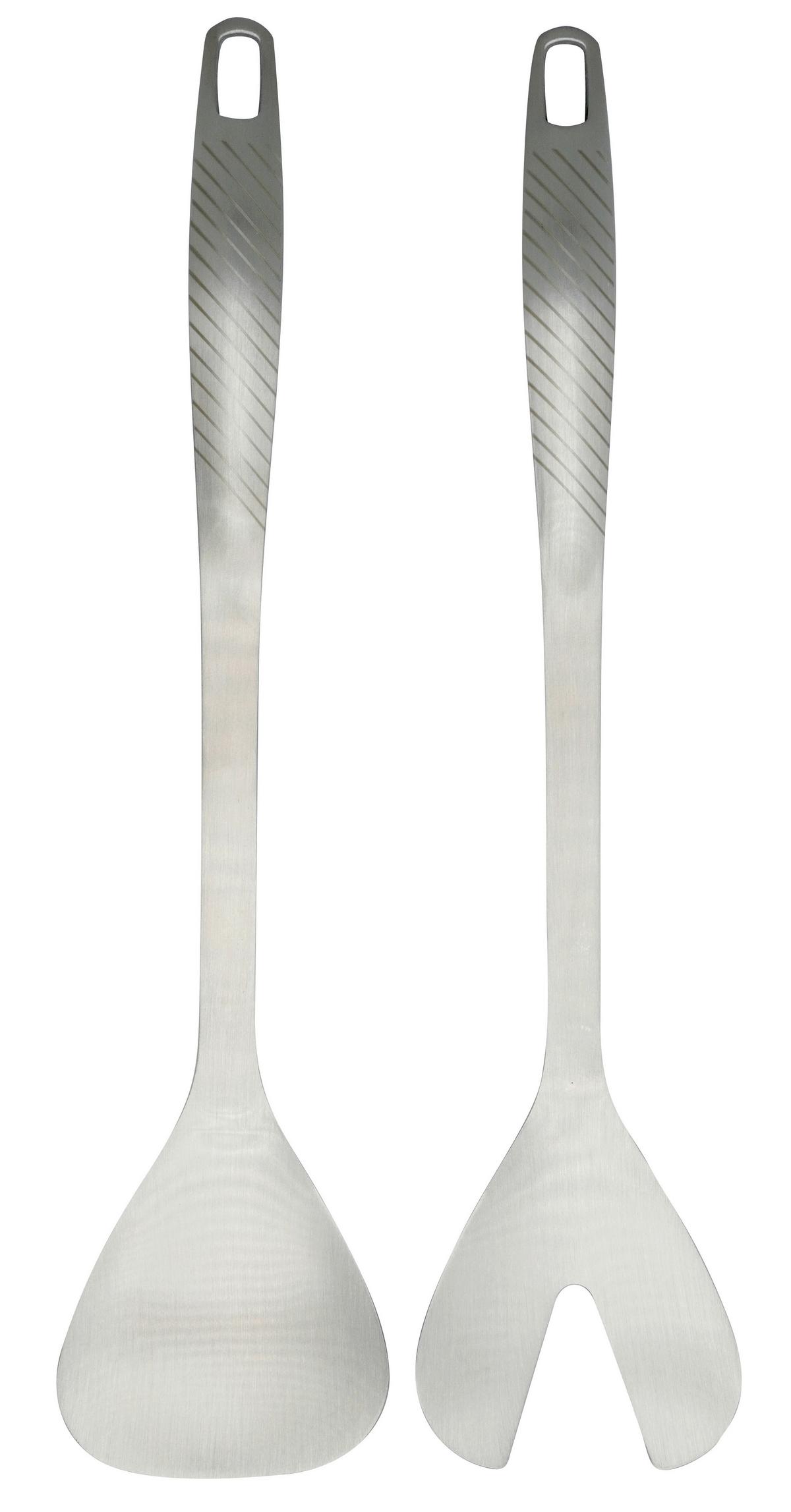 Tacâmuri pentru salată 2/1 Gourmet - argintiu, Konventionell, metal - Premium Living