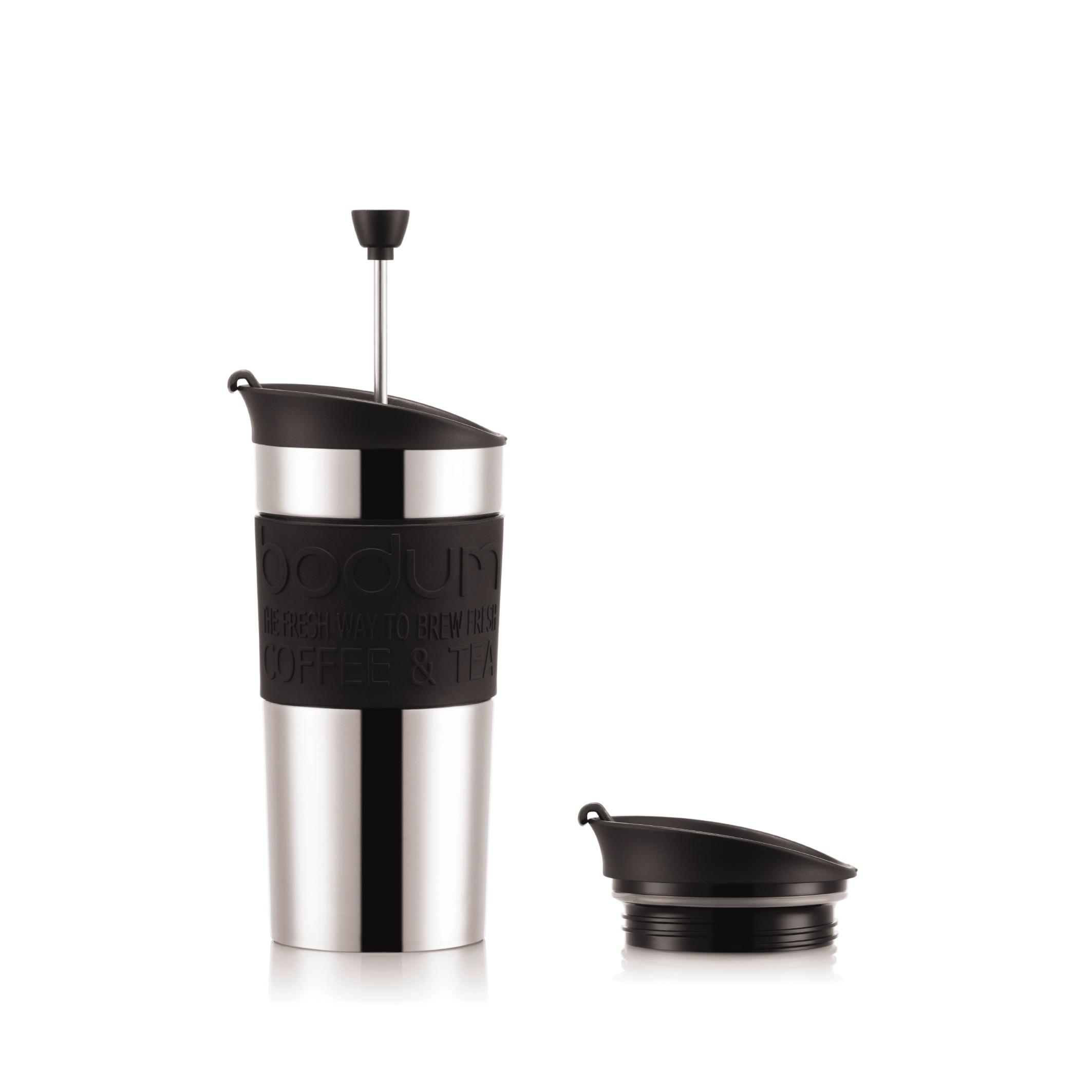 Kaffeebereiter Bodum-Travel Press Set Chromfarben - KONVENTIONELL, Metall (8/19/8cm) - Bodum