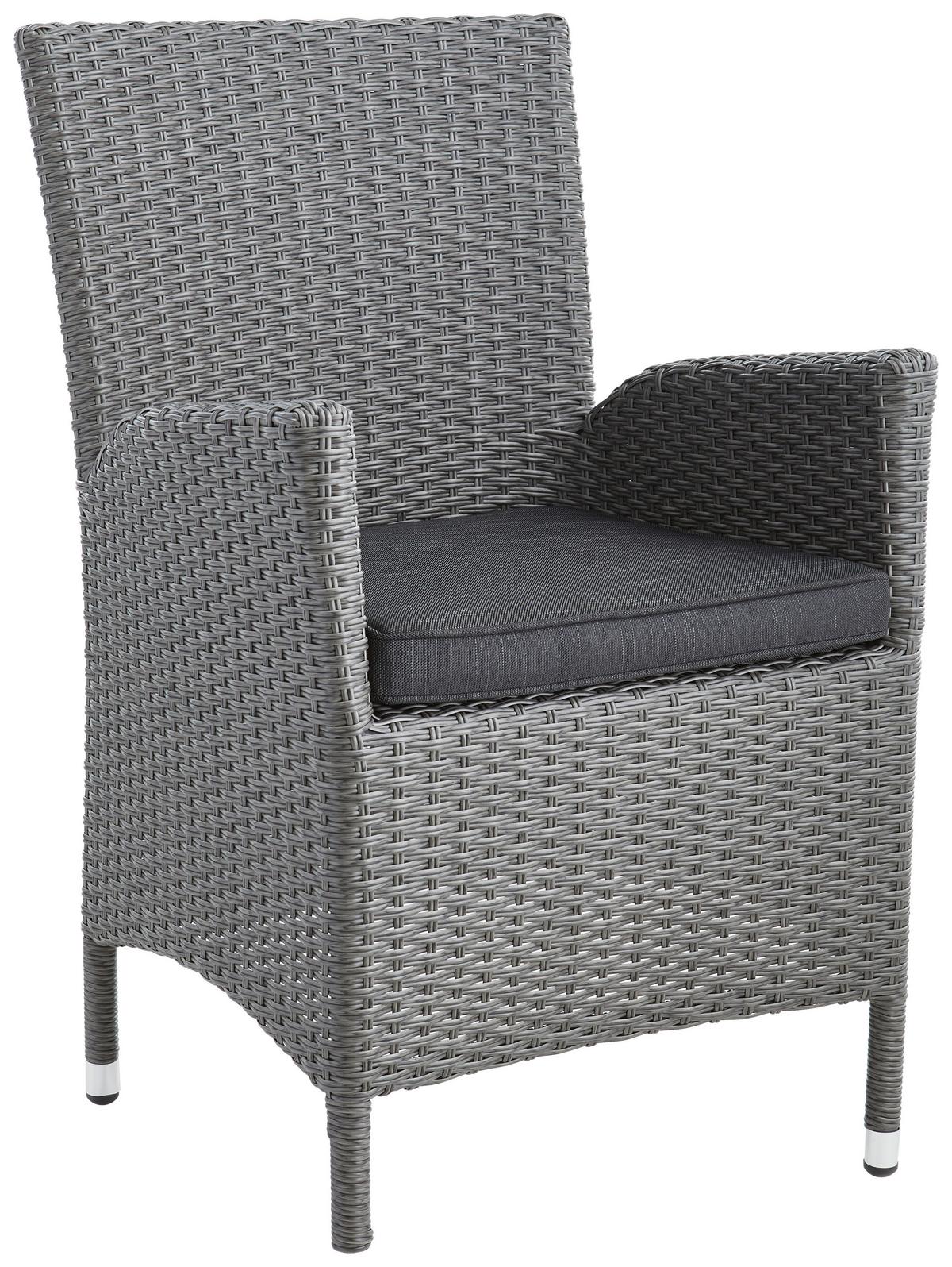 FOTEL OGRODOWY PORTLAND SMOKE - antracytowy/szary, Konventionell, tworzywo sztuczne/metal (57/90/60cm) - Mömax