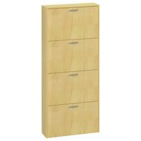 SCHUHSCHRANK SULOS L - Honigeiche/Silberfarben, Design, Holzwerkstoff/Kunststoff (59/144/17cm) - MID.YOU