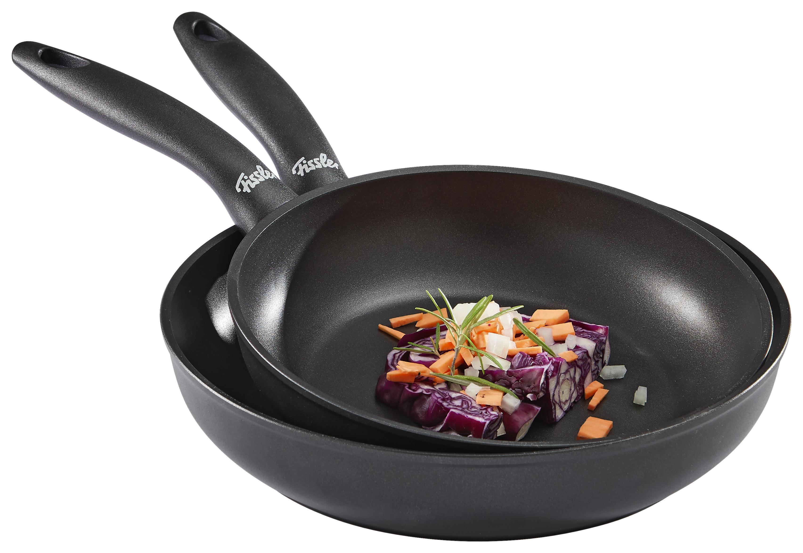 ZESTAW PATELNI 04530302100/0 FISSLER - czarny, Basics, metal (24 / 28cm) - Fissler