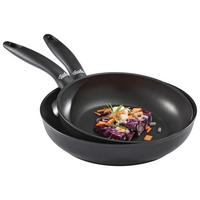 ZESTAW PATELNI 04530302100/0 FISSLER - czarny, Basics, metal (24 / 28cm) - Fissler