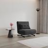 BÄDDFÅTÖLJ LUNA - mörkgrå/svart, Modern, metall/textil (92/86/80cm) - Bessagi Home