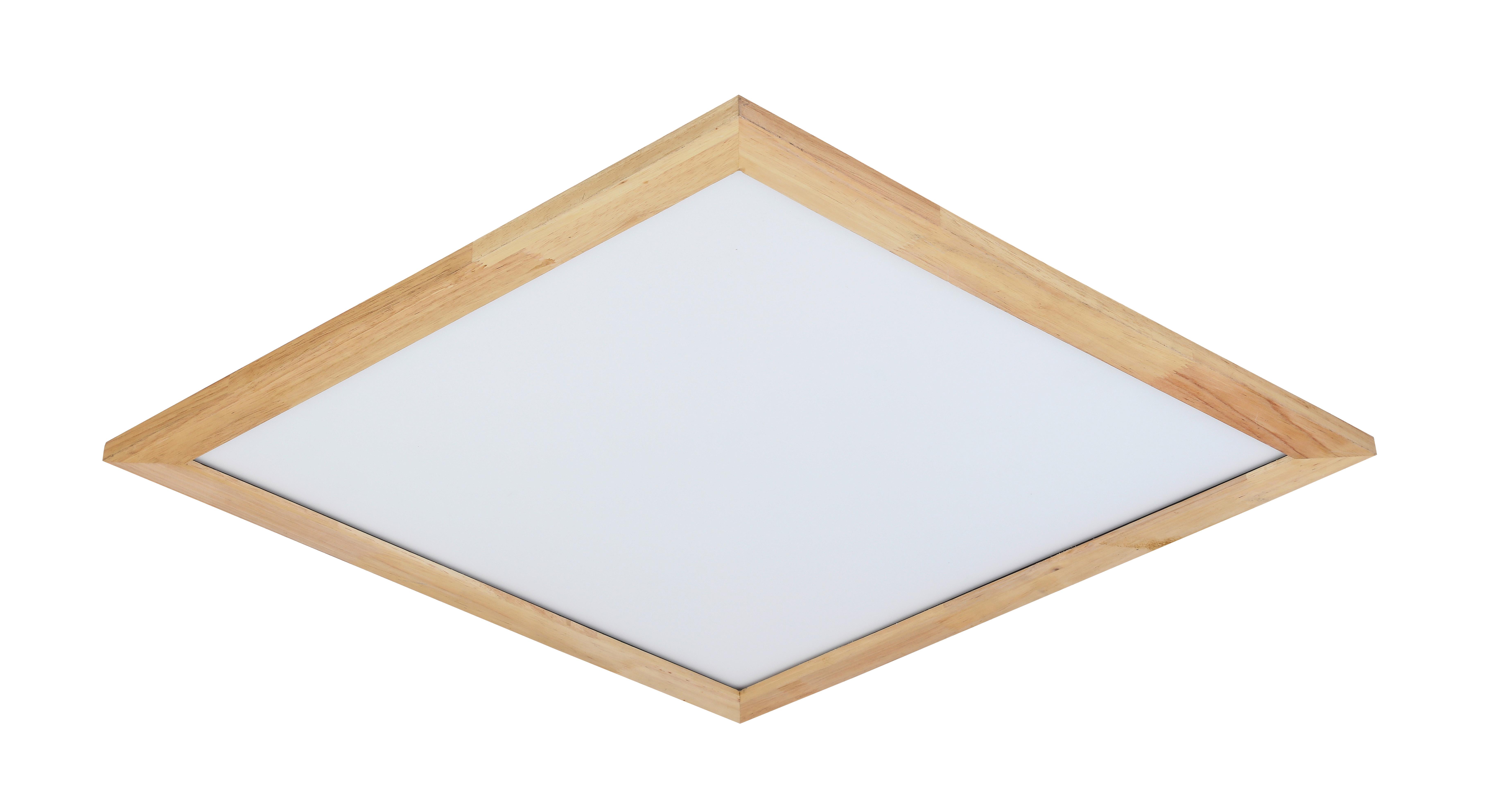 LAMPA SUFITOWA LED HINA *SBN* - kolor naturalny/czarny, Basics, tworzywo sztuczne/metal (45/45/4,5cm) - Novel