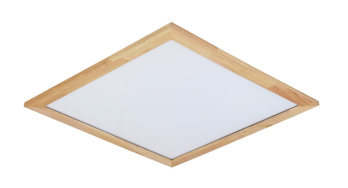LAMPA SUFITOWA LED HINA *SBN* - kolor naturalny/czarny, Basics, tworzywo sztuczne/metal (45/45/4,5cm) - Novel