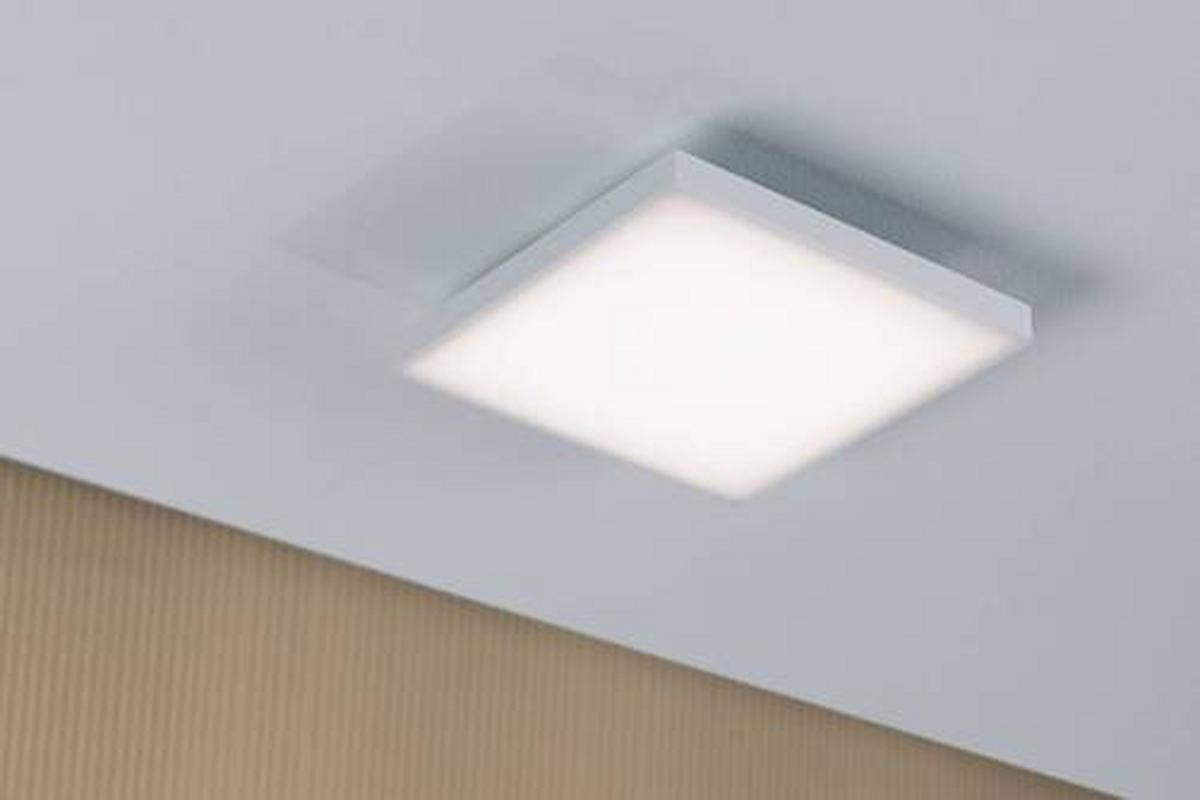 LED-Paneel Velora in Weiß max. 13 Watt - Weiß, Basics, Metall (22,5/22,5/5cm) - Paulmann