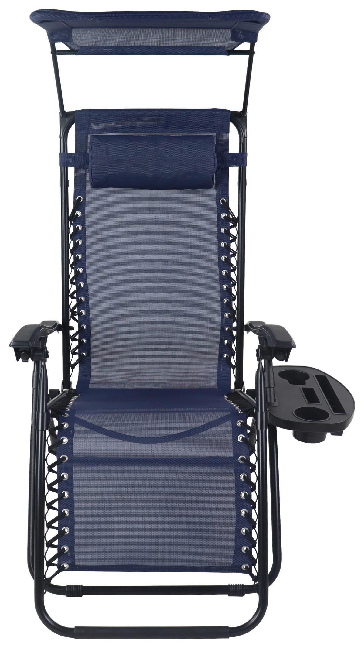 GARTENLIEGE MALTOSA XL - Blau, Modern, Textil/Metall (51/133/91cm) - Gardenson