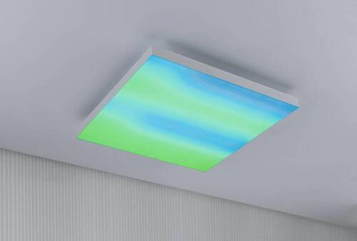 LED-Paneel Velora Rainbow in Weiß max. 19 Watt - Weiß, Basics, Metall (45/45/6,4cm) - Paulmann
