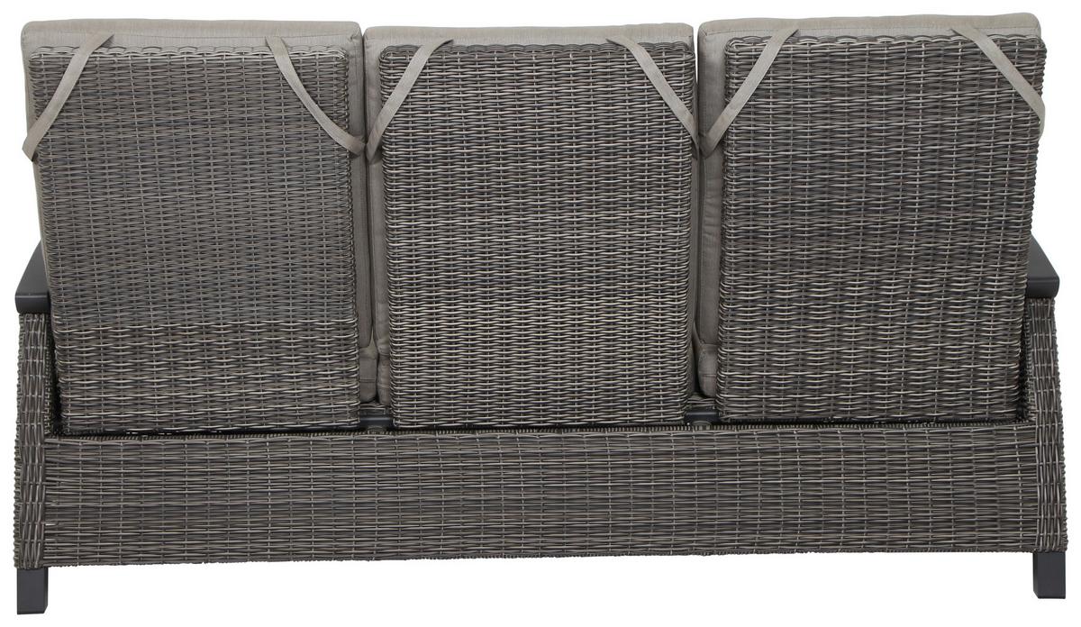 Loungegarnitur Corido 4-tlg. Grau - Grau, Basics, Keramik/Kunststoff (72/103/160cm) - Siena Garden
