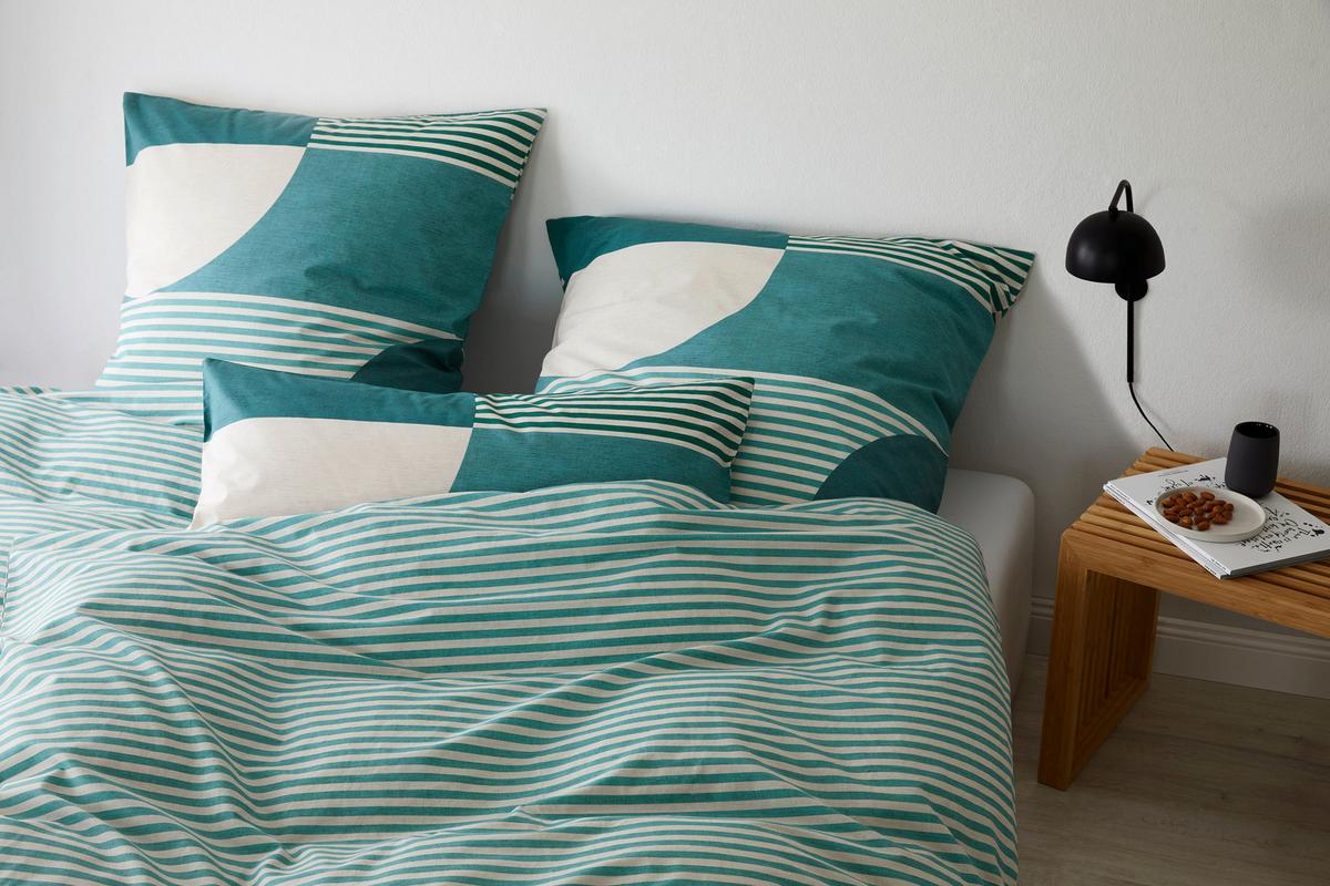 POŚCIEL COVERED FREE DUNE - petrol, Basics, tkanina (200/200cm) - Yes for bed