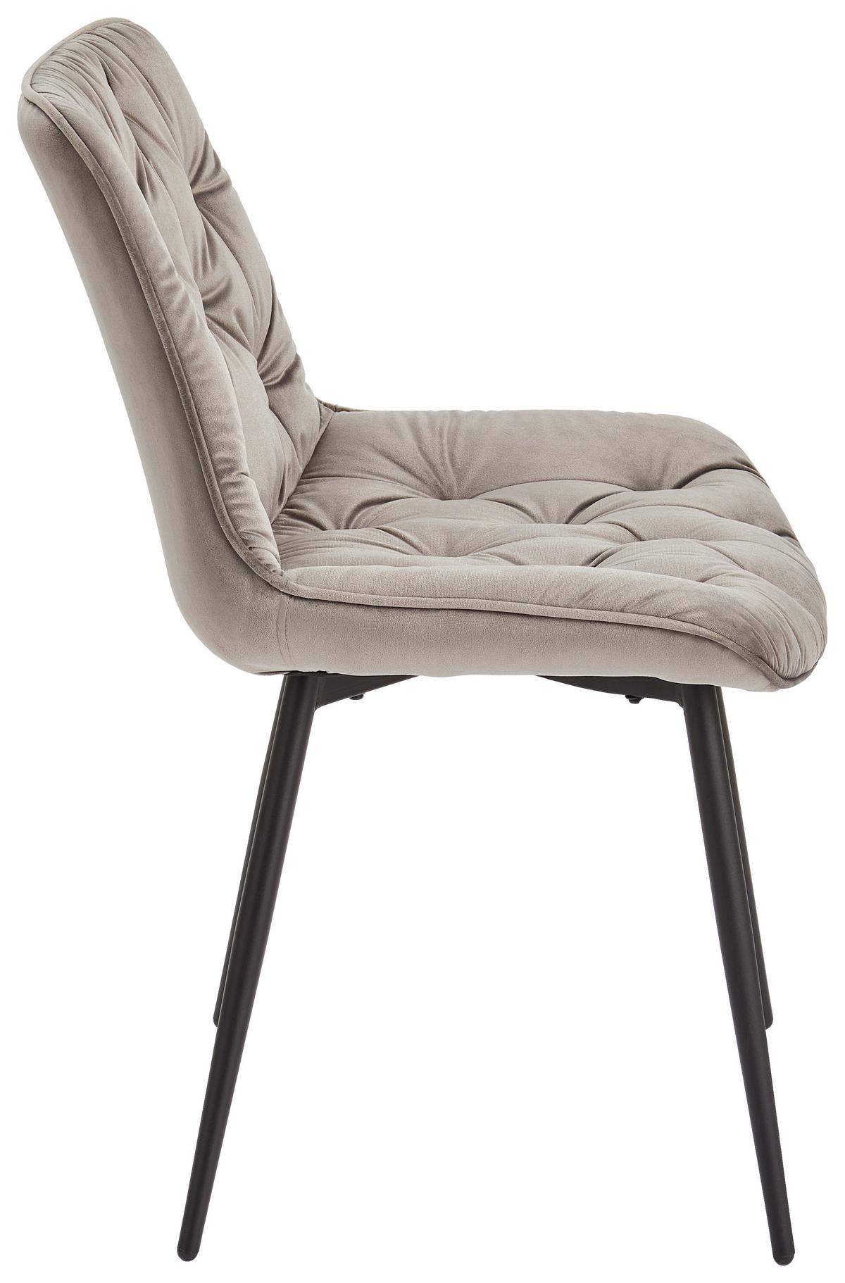 KRZESŁO LANGFORD - czarny/szary, Modern, metal/drewno (52/85/59cm) - Livetastic