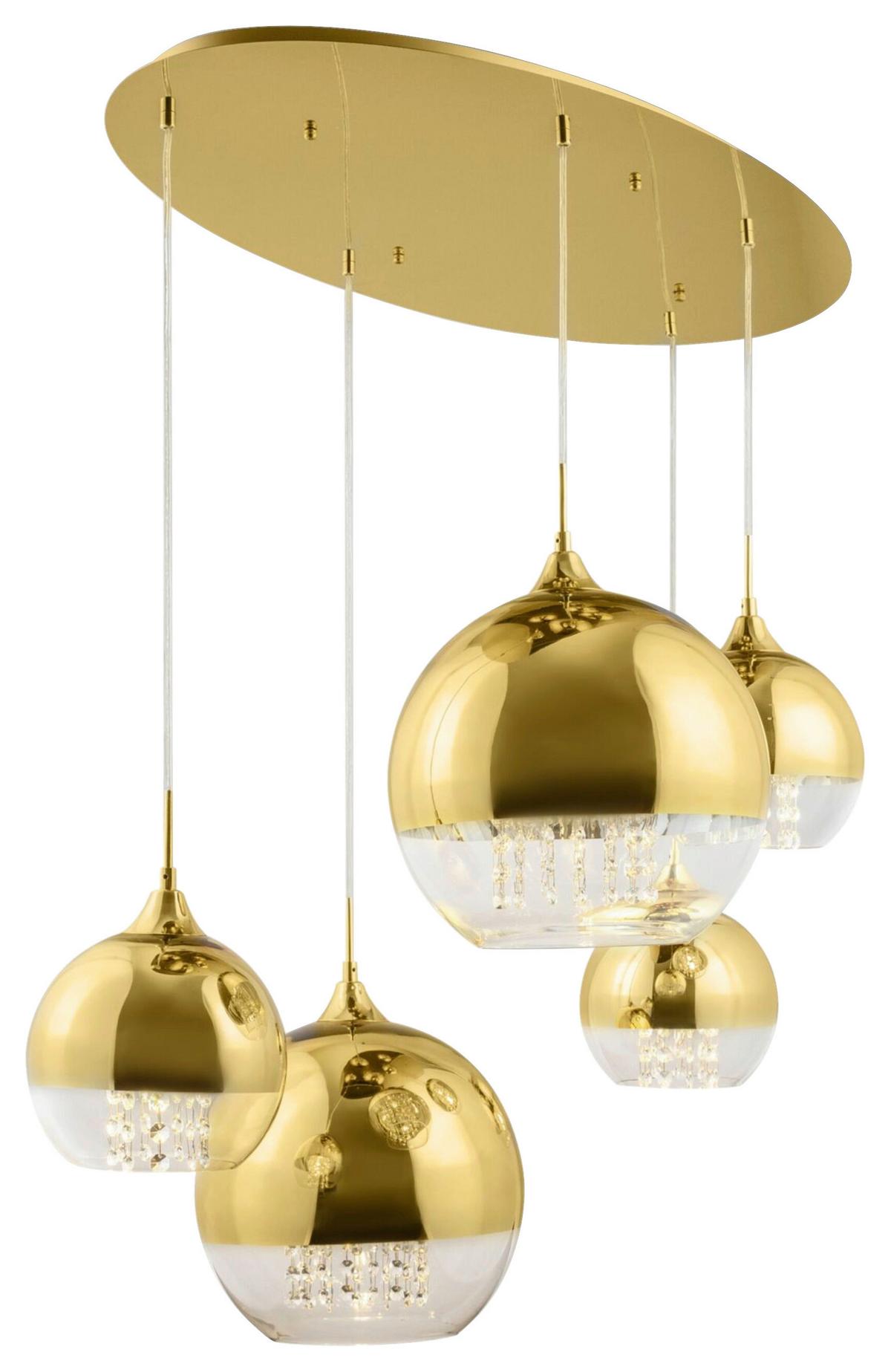 PENDELLEUCHTE FERMI - Goldfarben, Basics, Glas/Metall (62/95/91cm) - MAYTONI
