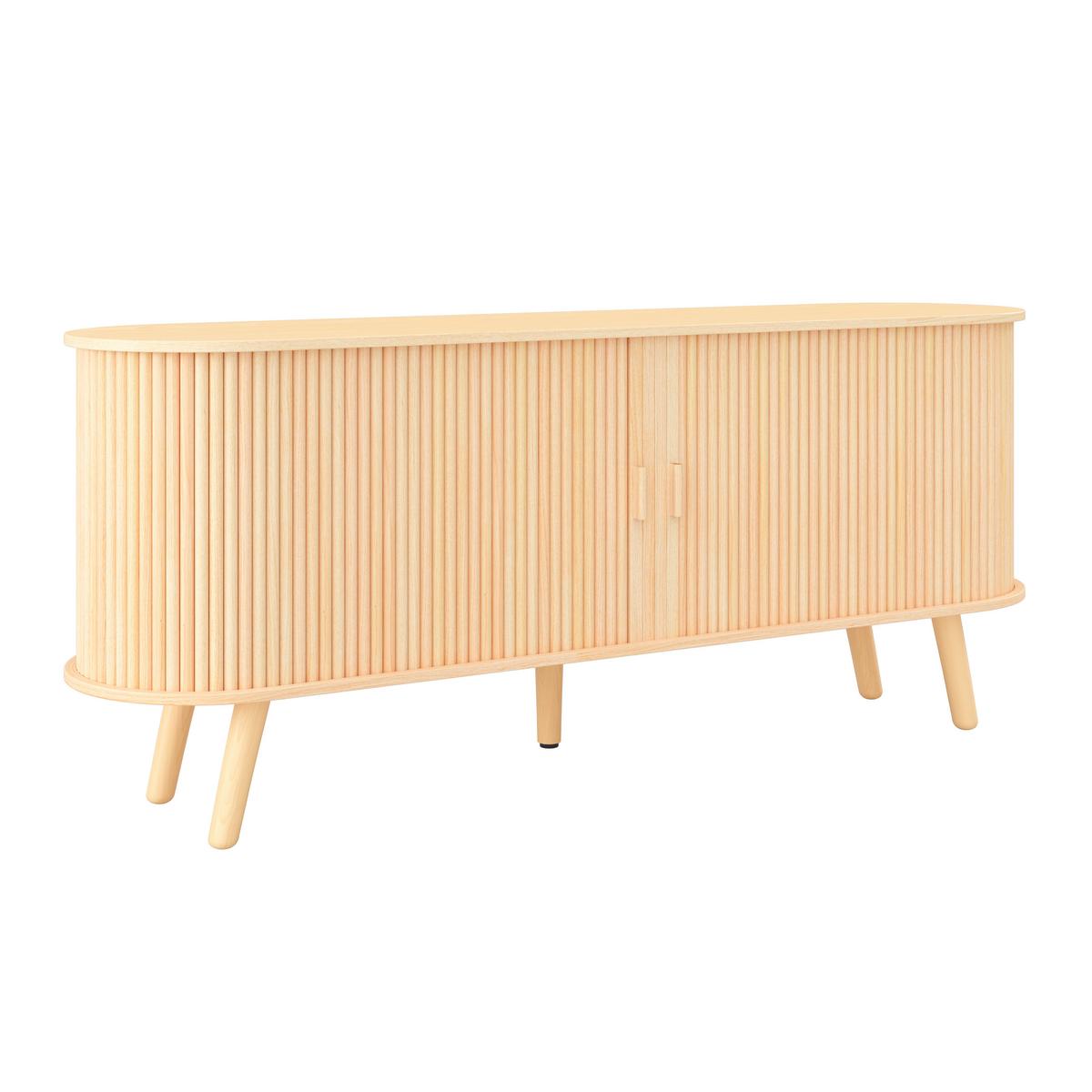 Sideboard Ennio Eichefarben Echtholz/MDF - Eichefarben, MODERN, Holz/Holzwerkstoff (160/80/40cm) - Bessagi Home