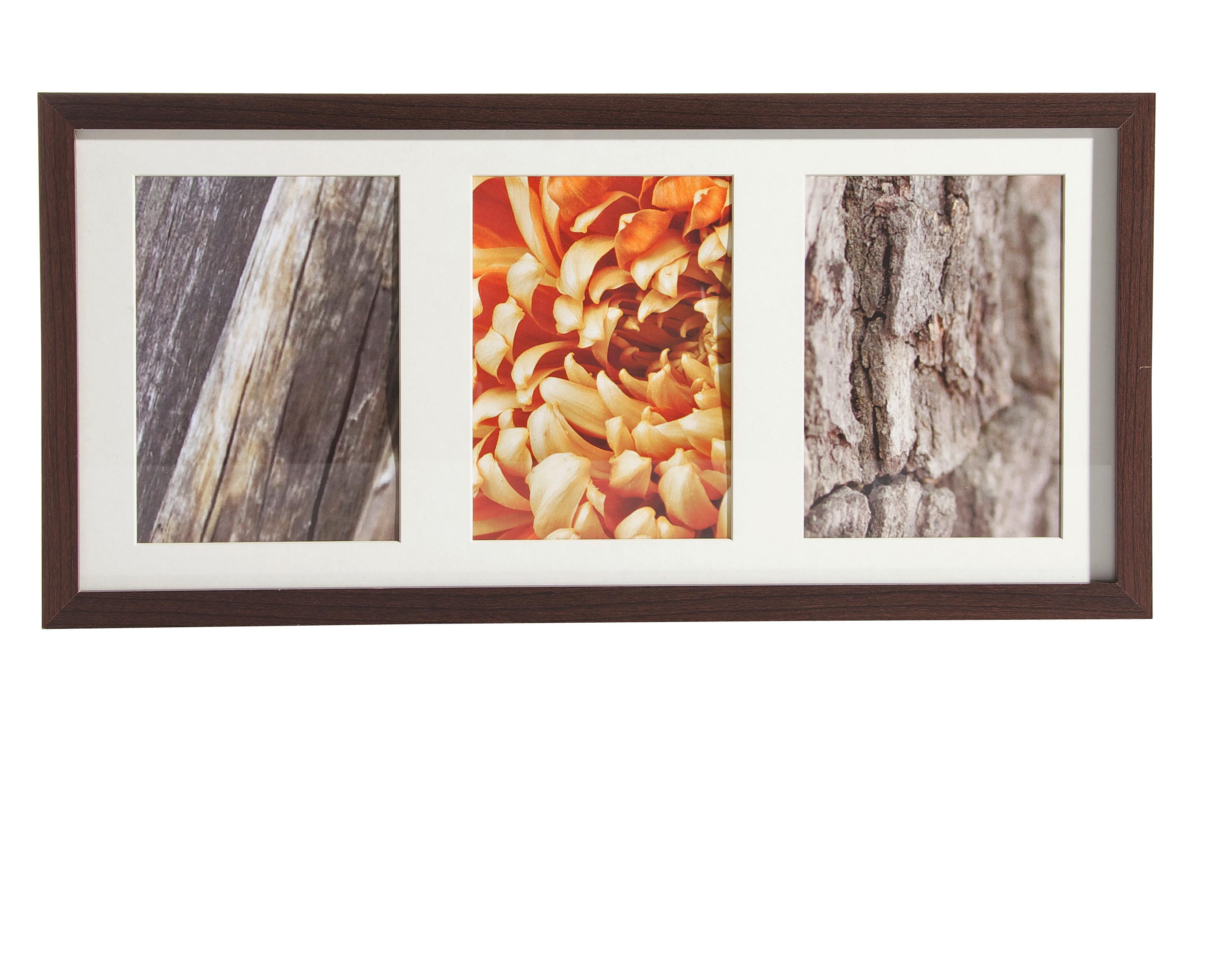 Bilderrahmen Gitta ca. 23x50cm - Wengefarben, MODERN, Glas/Holzwerkstoff (23/50cm) - Modern Living