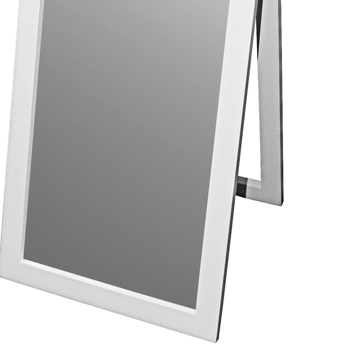 Oglindă MEGGY - alb, Modern, sticlă/lemn (40/160/3,8cm) - Modern Living