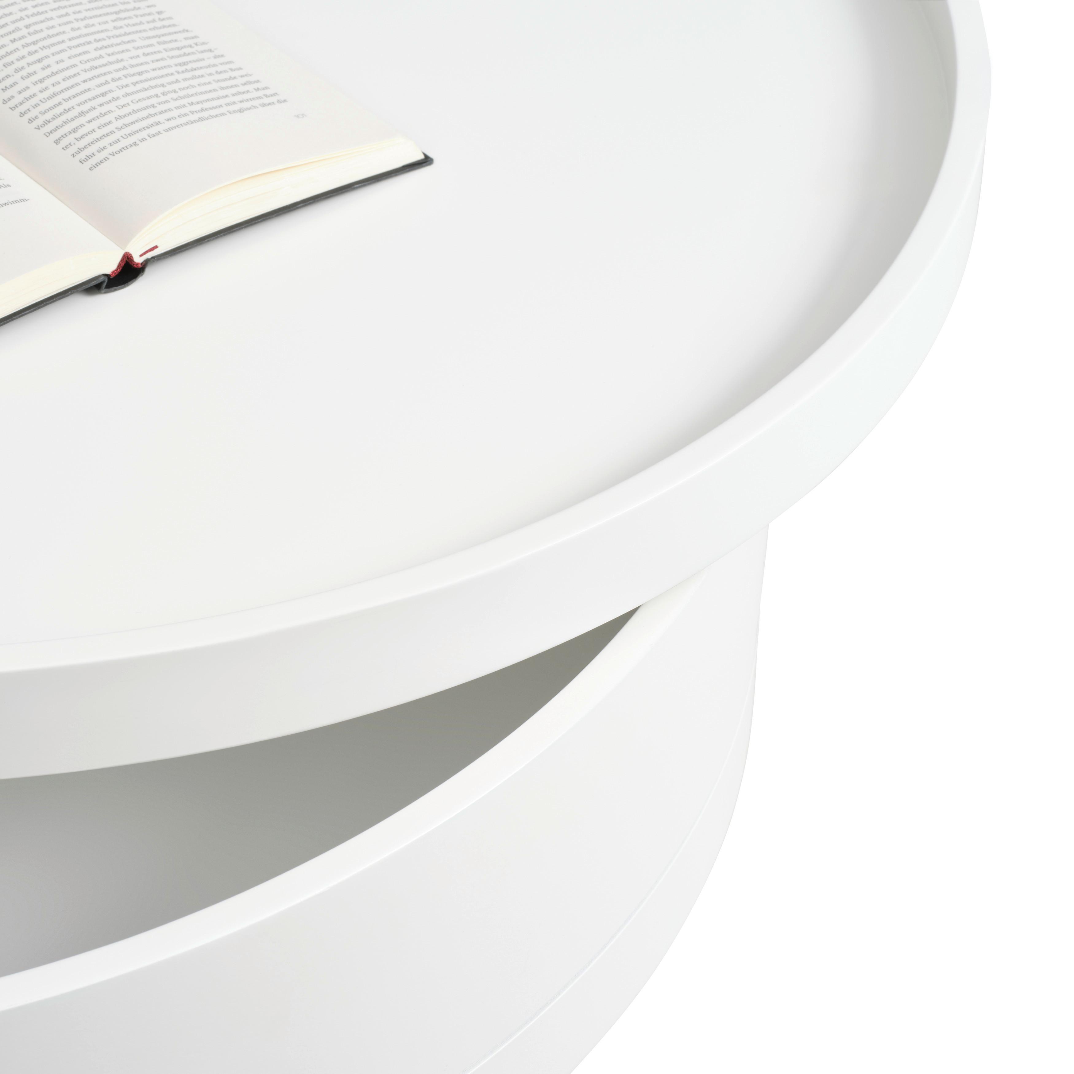 SOFFBORD MALABO - vit/svart, Modern, metall/trämaterial (80/45/80cm) - Premium Living
