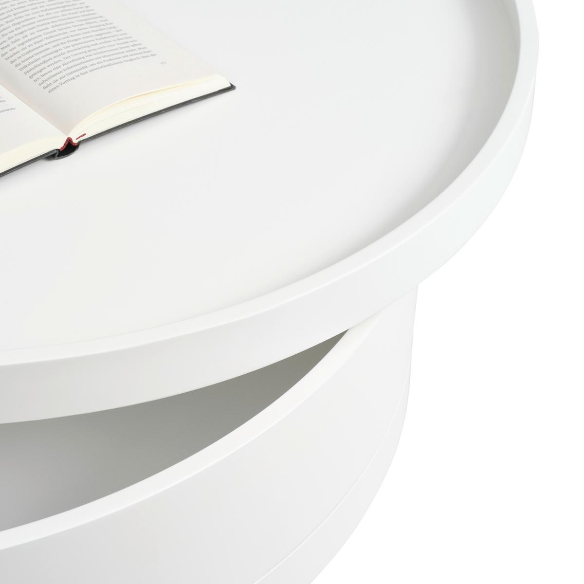 Couchtisch Malabo Weiß ca. 80x45x80cm - Schwarz/Weiß, MODERN, Holzwerkstoff/Metall (80/45/80cm) - Premium Living