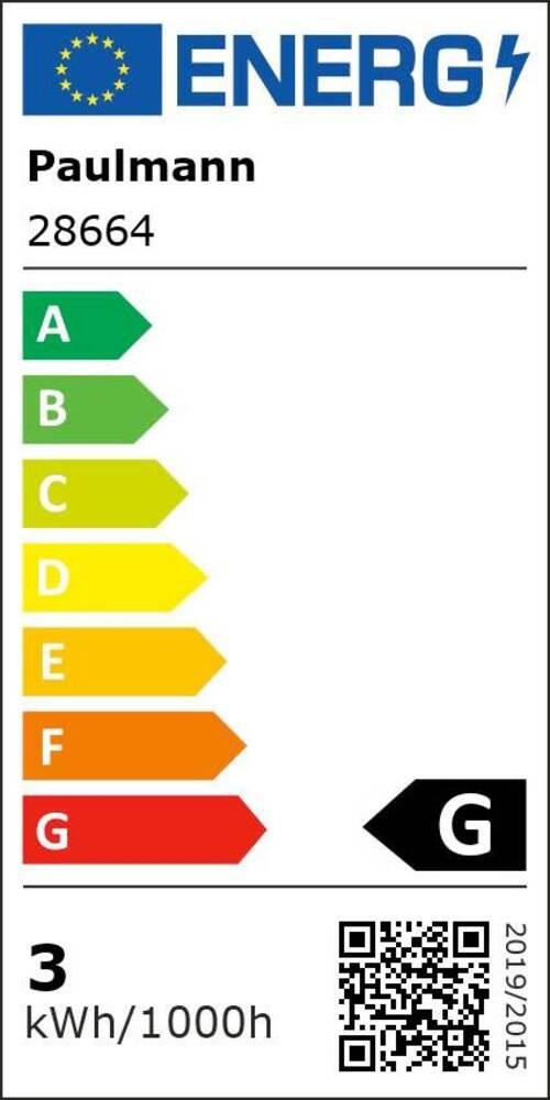 LED-Leuchtmittel 28664 max. 2,6 Watt - Klar/Silberfarben, Basics, Glas (7,2cm) - Paulmann