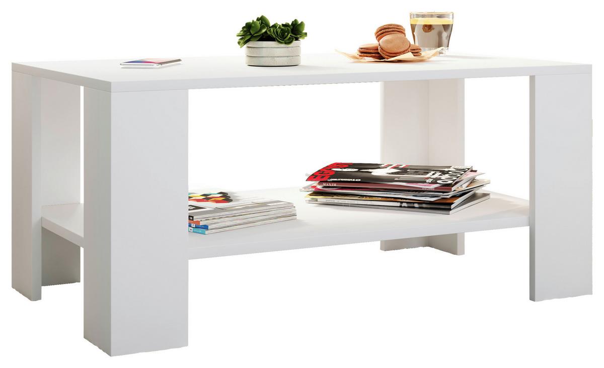 Klubska Miza Dalus, Bela, 90x41 - bela, Moderno, leseni material (90/53/41cm) - MID.YOU