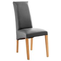 KRZESŁO FOXI - kolor bukowy/szary, Konventionell, tkanina/drewno (47/102/57cm) - Carryhome