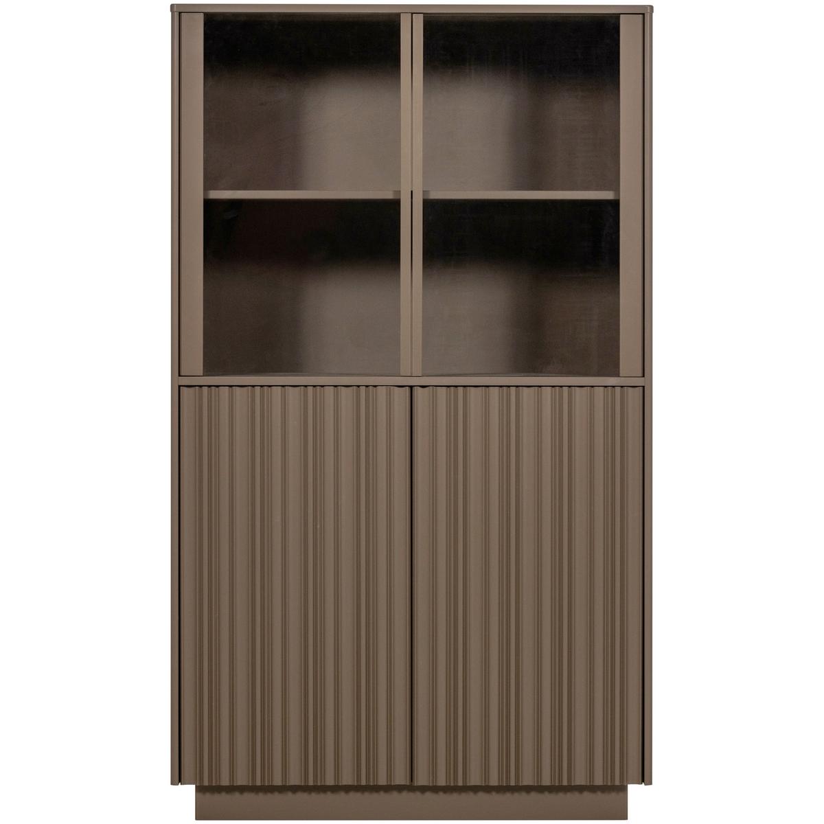 Vitrine Nova Braun b: 67 cm - Braun, Design, Glas/Holz (67/215/40cm) - Livetastic