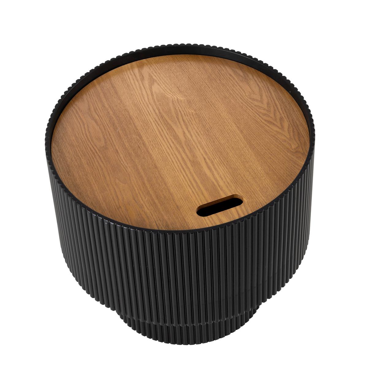 Couchtisch Johnny Naturfarben/Schwarz - Schwarz/Naturfarben, MODERN, Holzwerkstoff (45/40cm) - Mömax