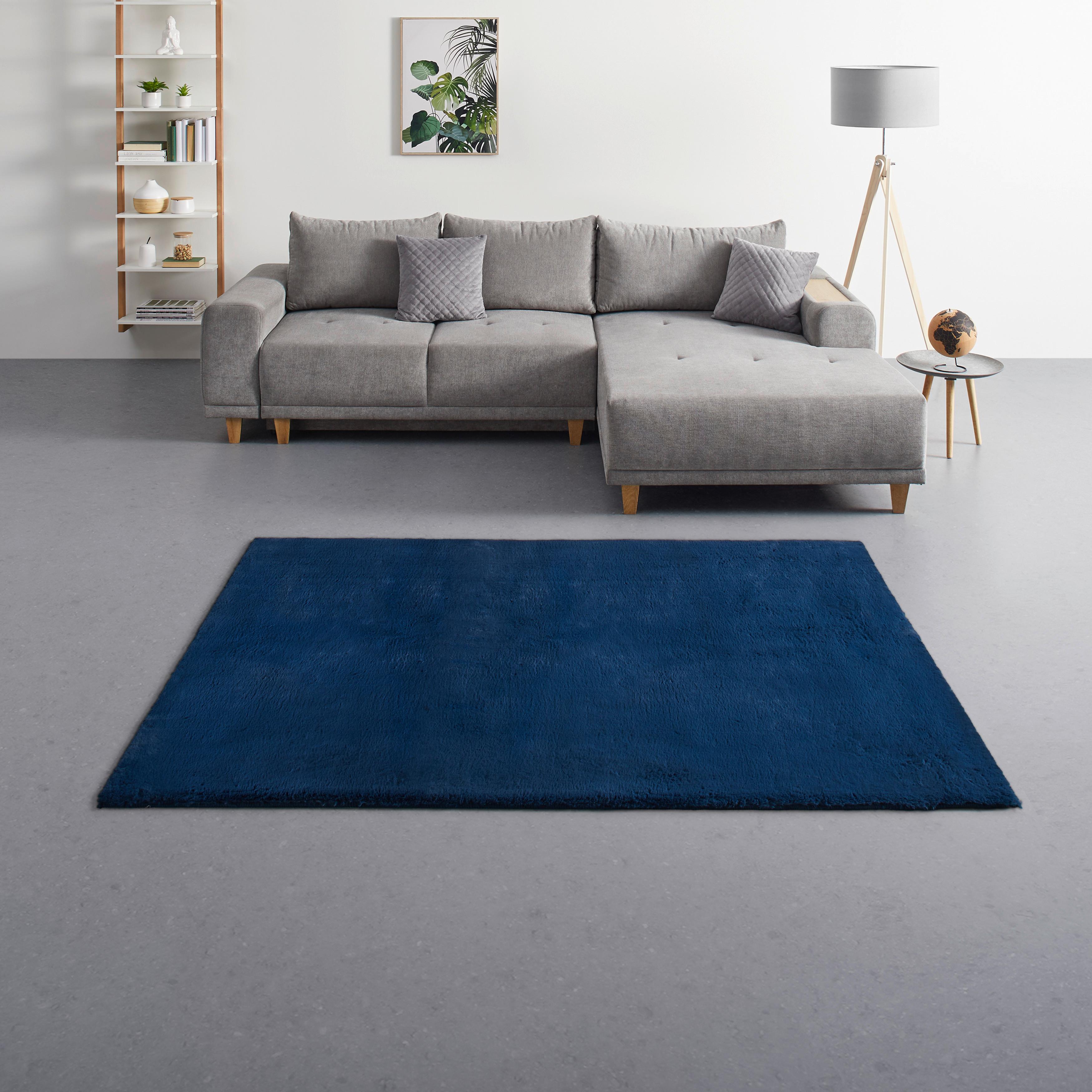 Umjetno Krzno 80/150cm Caroline - tamno plava, Konventionell, tekstil (80/150cm) - Modern Living