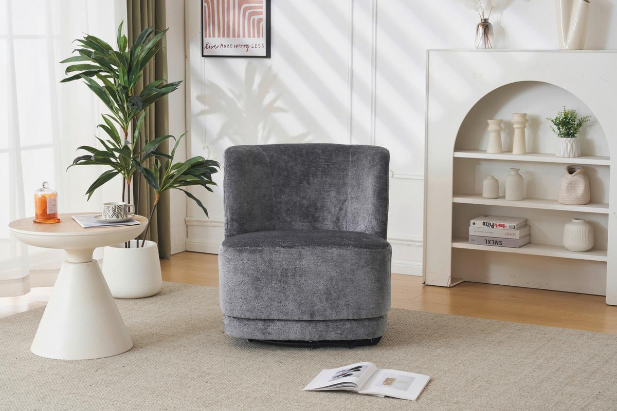 FOTEL NIELS - czarny/szary, Modern, metal/tkanina (65/73/75cm) - MID.YOU