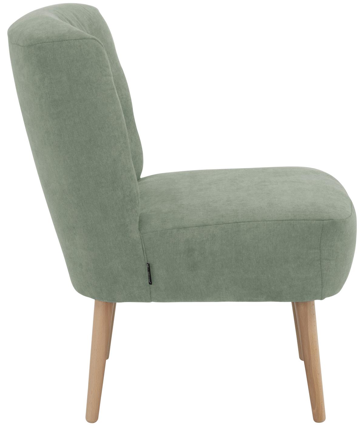 SESSEL FIONA - Buchefarben/Hellgrün, Design, Holz/Textil (58/78/68cm) - Max Winzer