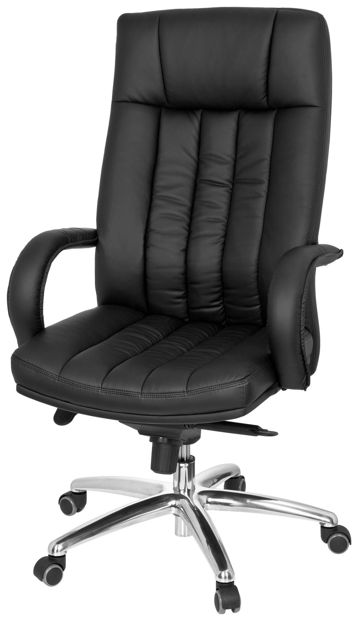 Pisarniški Stol Xxl G 300, Črna - srebrne barve/črna, Basics, kovina/umetna masa (62/129/50cm) - MID.YOU
