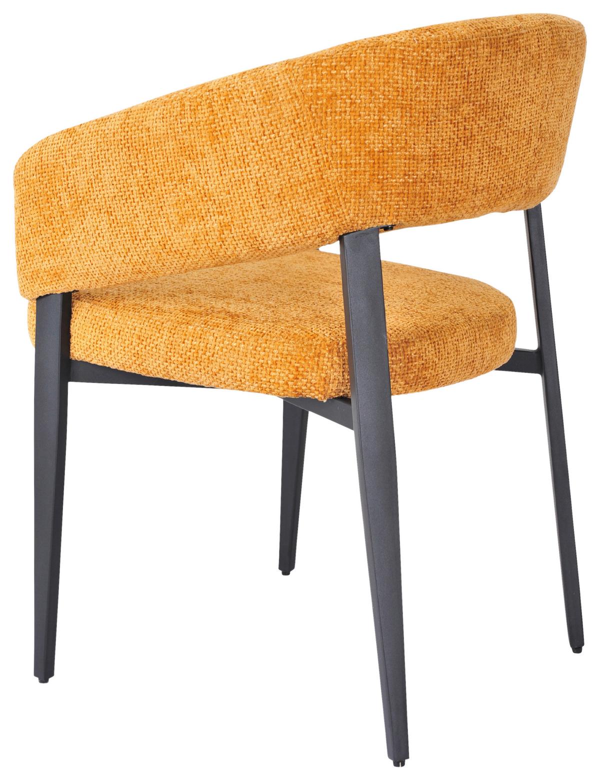 Stolica Astra - curry žuta/crna, Moderno, metal/tekstil (59,5/83/58,5cm) - Premium Living