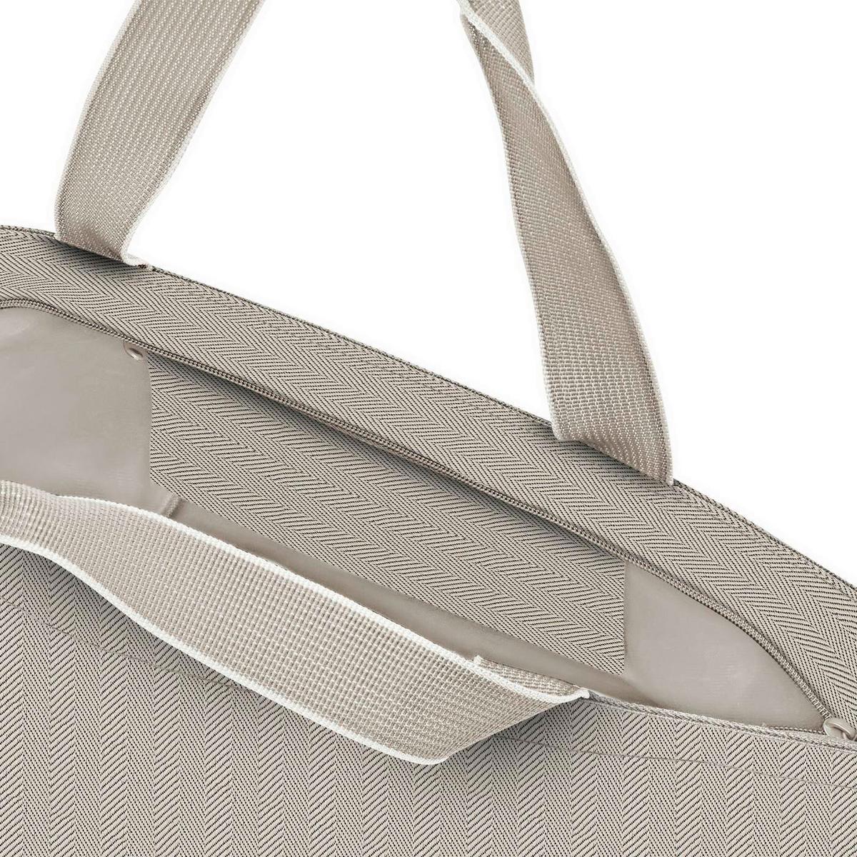 TORBA SHOPPER ZS6049 - beżowy, Basics, tworzywo sztuczne/tkanina (51/30,5/26cm) - Reisenthel
